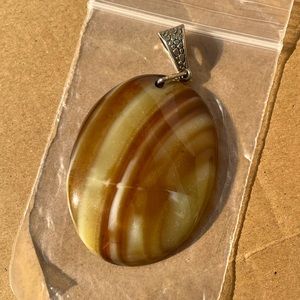Tigers Eye Polished Stone Pendant